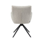 Eetkamerstoel Padua - Naturel - Royal Boucle - Zwart Metalen Frame