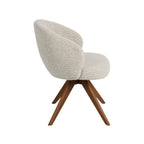 Eetkamerstoel Sabi - Naturel - Royal Boucle - Walnoot Houten Frame