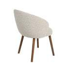 Eetkamerstoel Shiro - Naturel - Royal Boucle - Walnoot Houten Frame