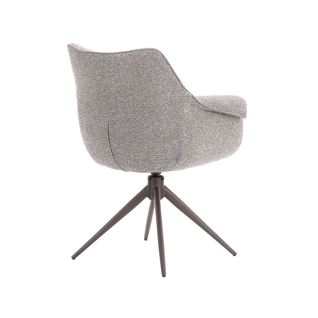 Eetkamerstoel Narumi - Mushroom - Royal Boucle - Brons Metalen Frame