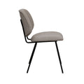 Eetkamerstoel Ravenna - Naturel - Boucle - Zwart Metalen Frame