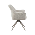 Eetkamerstoel Kimora - Naturel - Royal Boucle - Taupe Metalen Frame