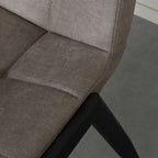 Eetkamerstoel Noor - Taupe - Micro Suede - Zwart Metalen Frame