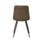 Eetkamerstoel Jay - Army - Kunstleder - Zwart Metalen Frame