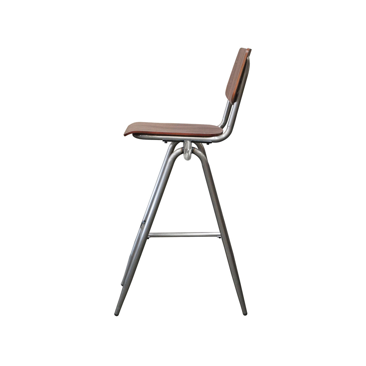 Barkruk Solid - Donkerbruin - Hout - Hoog