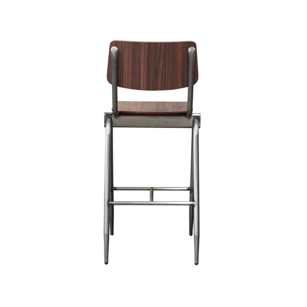 Barkruk Solid - Donkerbruin - Hout - Hoog