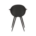 Eetkamerstoel Luca - Zwart - PP - Zwart Metalen Frame