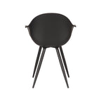 Eetkamerstoel Luca - Zwart - PP - Zwart Metalen Frame