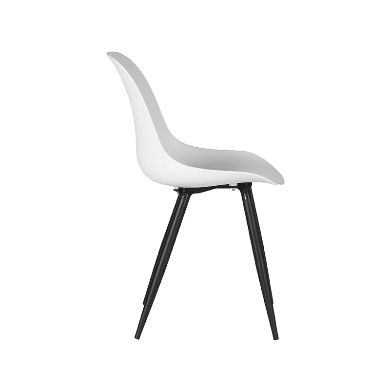 Eetkamerstoel Monza - Wit - PP - Zwart Metalen Frame