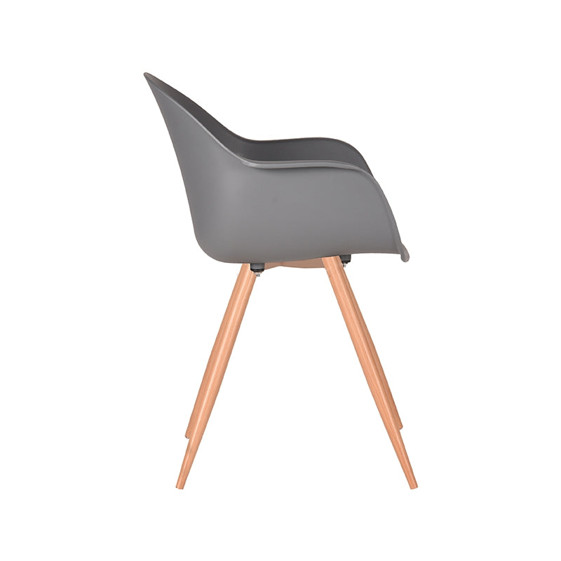 Eetkamerstoel Parma - Antraciet - PP - Naturel Houtlook Frame