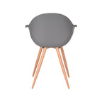 Eetkamerstoel Parma - Antraciet - PP - Naturel Houtlook Frame