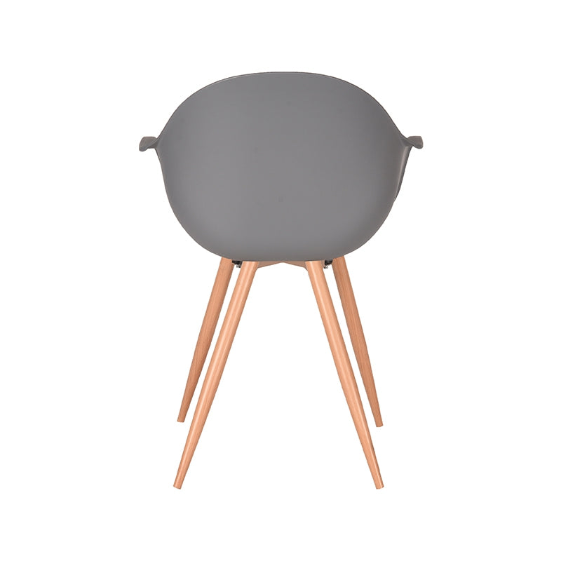 Eetkamerstoel Parma - Antraciet - PP - Naturel Houtlook Frame