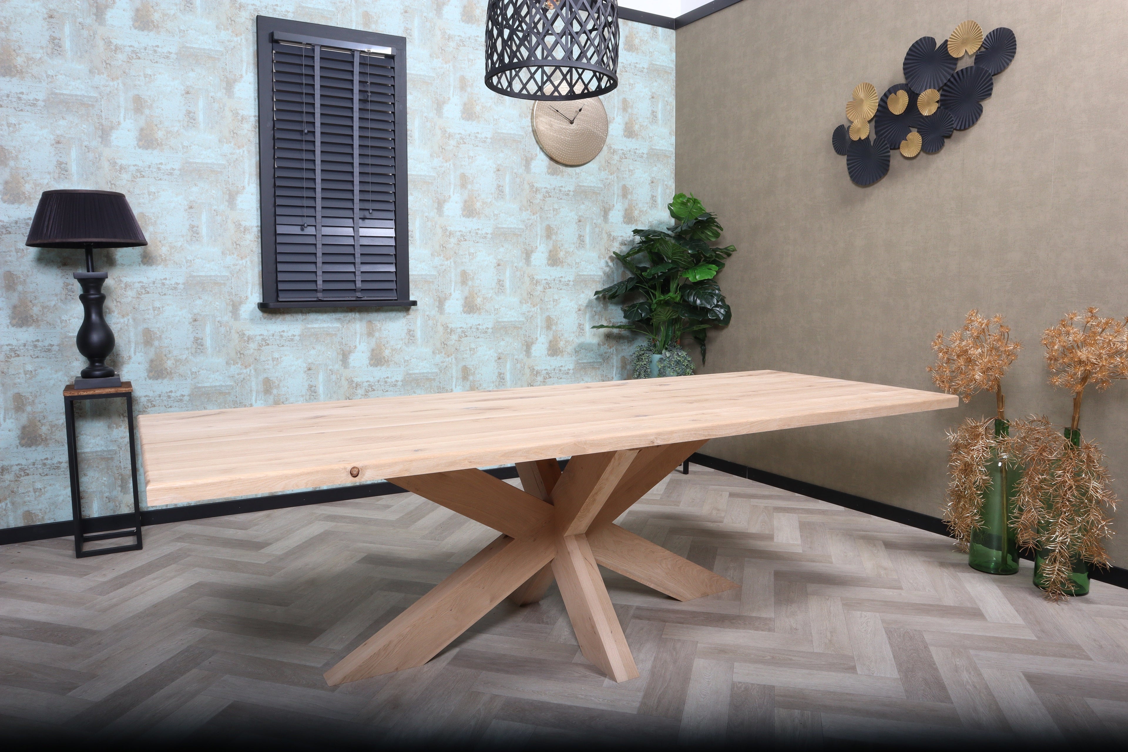 Rechthoekige eiken eettafel Noak