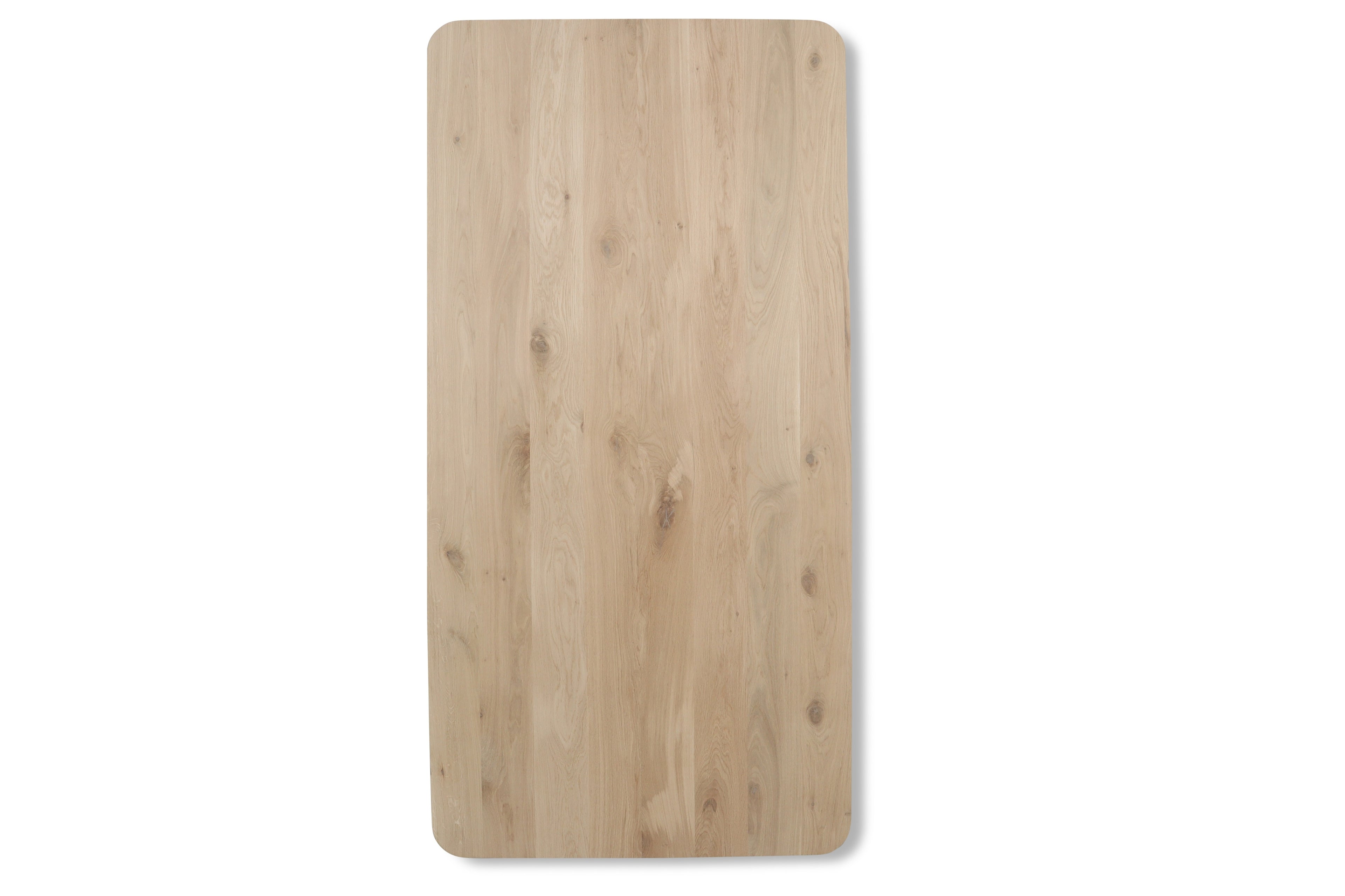 Eiken rechthoekig afgerond tafelblad 40mm