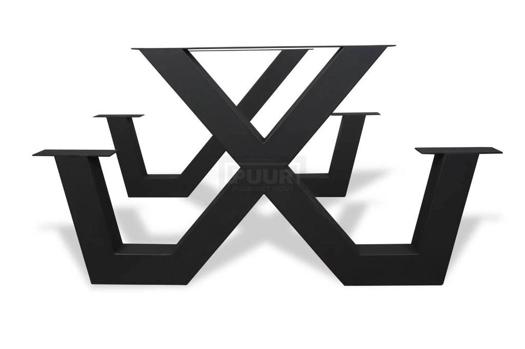 Stalen picknick-poten X-poot set van 2 frames