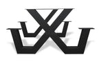Stalen picknick-poten X-poot set van 2 frames