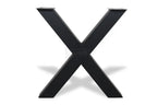 X-tafelpoten k10-10 set van 2 stalen X poot