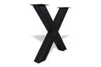 X-tafelpoten k10-10 set van 2 stalen X poot